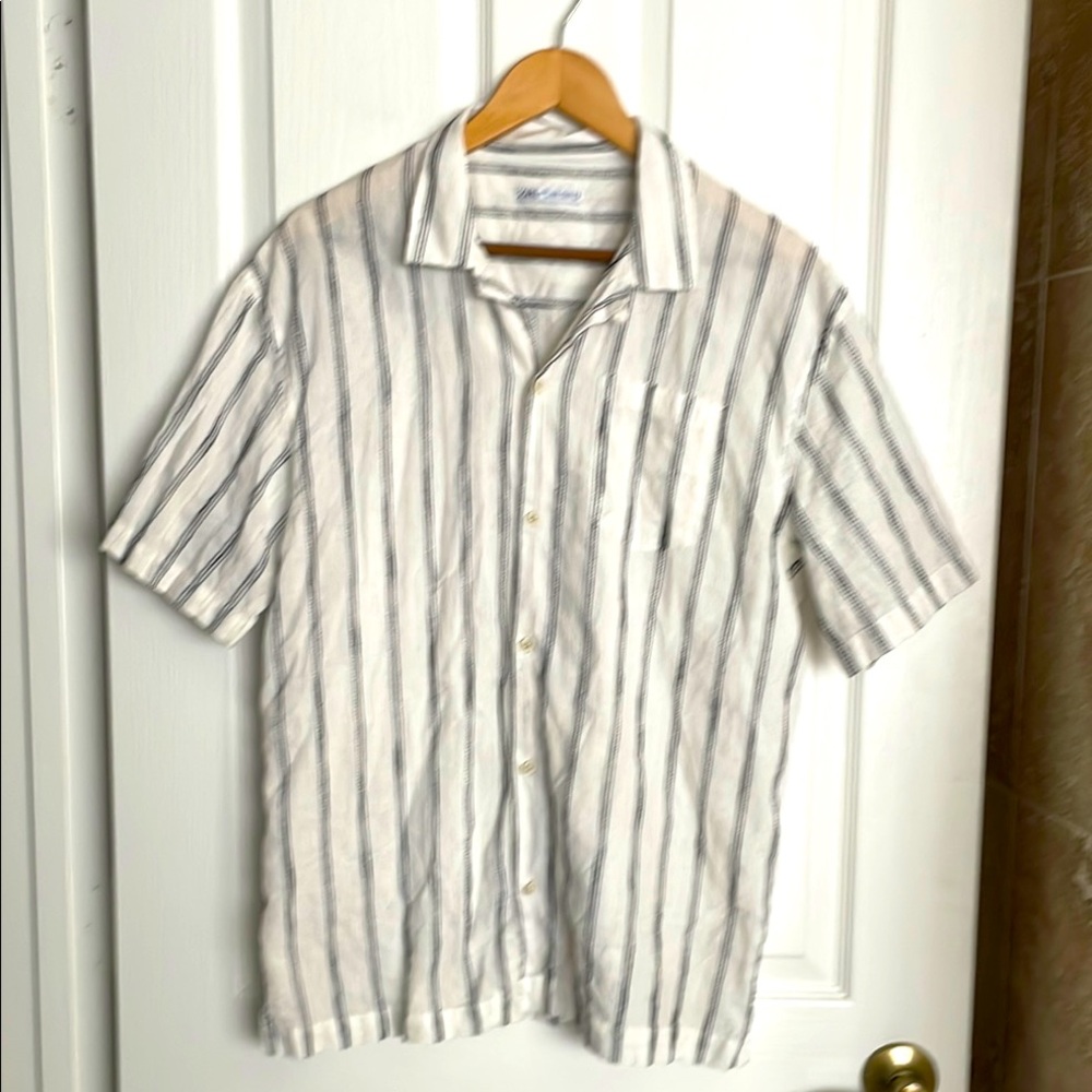 ZARA- Black and White Striped Shirt